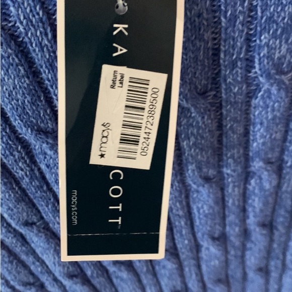 NWT Karen Scott Blue Cotton Knit Sweater Created for Macy’s Sz PXL -Fits Medium - Picture 5 of 6